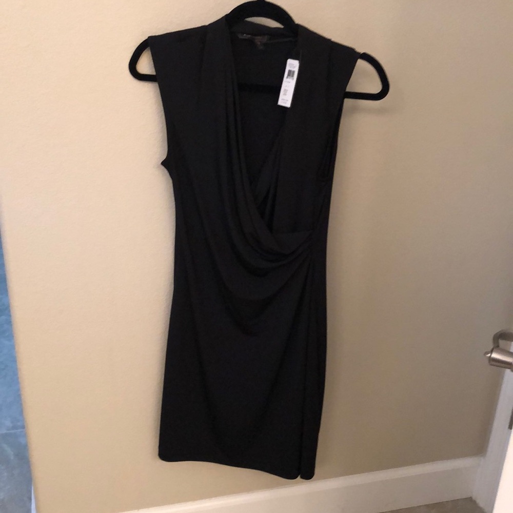 BCBG NWT black dress, faux wrap!